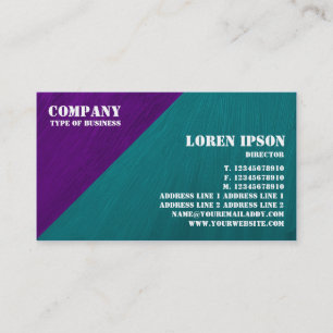Oil Painted Triangular Corner - Purple and Green Business Card