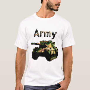 Oil Painted Vintage Army Tank, T-Shirt