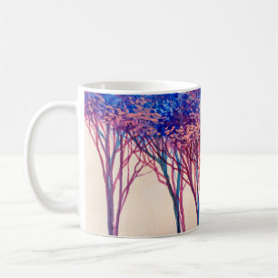 Oil painting colorful trees. Abstract image of for Coffee Mug