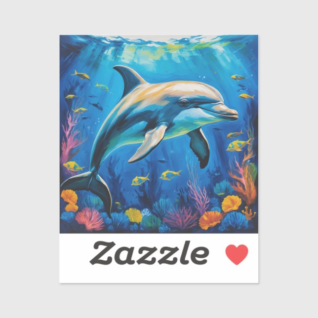 Oil Painting Dolphin (Sheet)