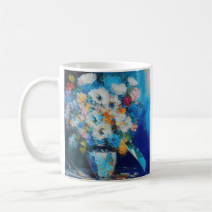 Oil Painting Flowers in a Vase Coffee Mug