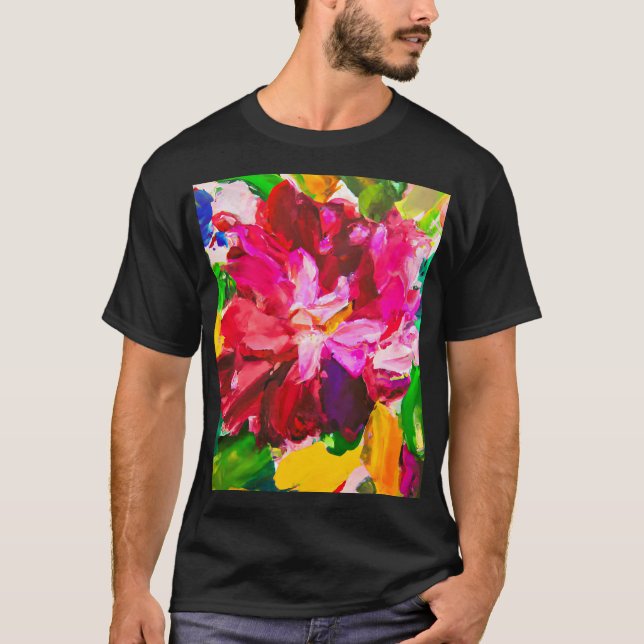 oil painting, impressionism style, flower painting T-Shirt (Front)