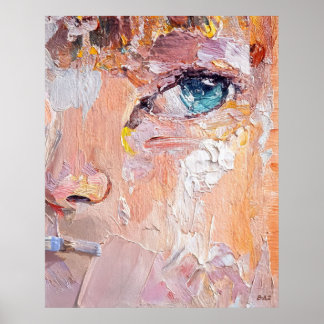 OIL PAINTING IN PROCESS POSTER