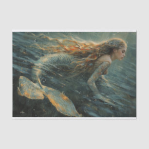 Oil Painting of a Mermaid Tissue Paper
