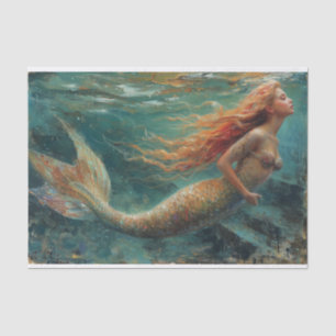 Oil Painting of a Mermaid Tissue Paper