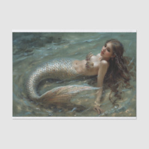 Oil Painting of a Mermaid Tissue Paper