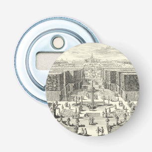 Oil Painting of Fountains at Garden of Versailles Bottle Opener