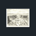 Oil Painting of Fountains at Garden of Versailles Canvas Print<br><div class="desc">An enticing black and white oil painting of the fountains in the garden of Versailles by Paul Decker. Decker was an architectural apprentice in the 1600's. He produced a number of designs that were published in a book, including this one. If you know someone who enjoys beautifully artistic architectural renderings...</div>