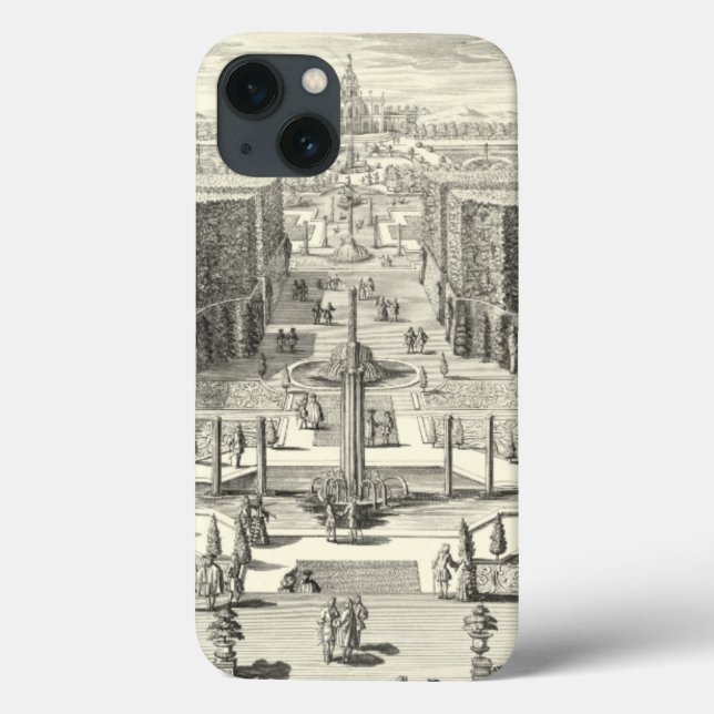 Oil Painting of Fountains at Garden of Versailles Case-Mate iPhone Case (Back)