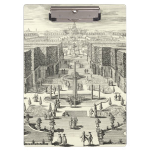 Oil Painting of Fountains at Garden of Versailles Clipboard