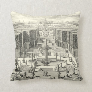 Oil Painting of Fountains at Garden of Versailles Cushion