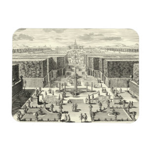 Oil Painting of Fountains at Garden of Versailles Magnet