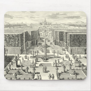 Oil Painting of Fountains at Garden of Versailles Mouse Mat