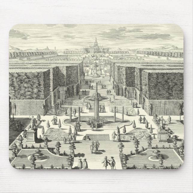 Oil Painting of Fountains at Garden of Versailles Mouse Mat (Front)