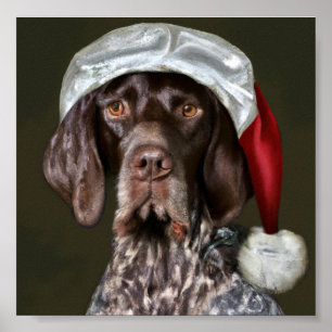 Oil Painting of German Shorthaired Pointer Poster