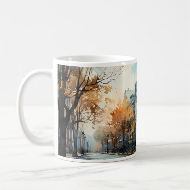 Oil Painting Of Housing Area Coffee Mug (Left)