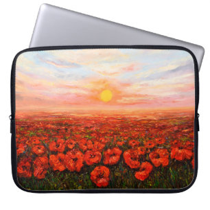oil painting of Opium poppy( Papaver somniferum) Laptop Sleeve