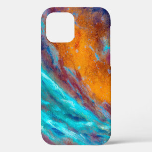 Oil painting on canvas. Abstract art background. F iPhone 12 Case