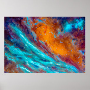 Oil painting on canvas. Abstract art background. F Poster