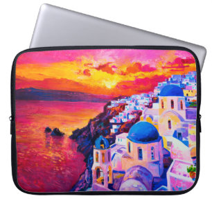  oil painting on canvas. Sunset over the island. M Laptop Sleeve