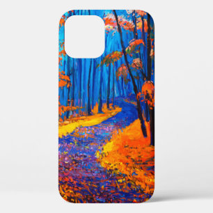 oil painting showing beautiful Autumn forest on c iPhone 12 Case