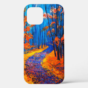oil painting showing beautiful Autumn forest on c iPhone 12 Case