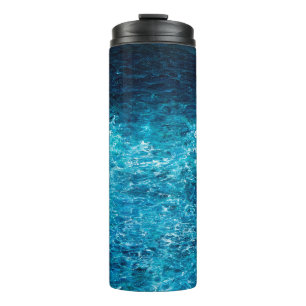 oil painting showing waves in ocean or sea on can thermal tumbler