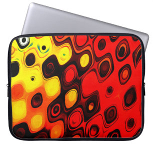 Oil pastel drawing. Abstract color background. Fin Laptop Sleeve