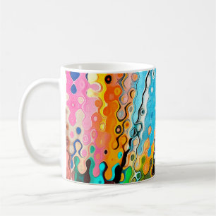Oil pastel drawing. Abstract colour background. Fi Coffee Mug