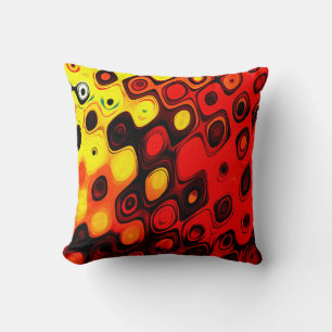 Oil pastel drawing. Abstract colour background. Fi Cushion