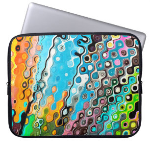 Oil pastel drawing. Abstract colour background. Fi Laptop Sleeve
