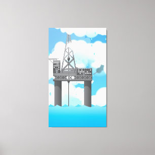 Oil Platform Canvas Print