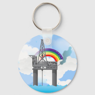 Oil Platform Key Ring