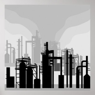 Oil Refinery Environment Poster