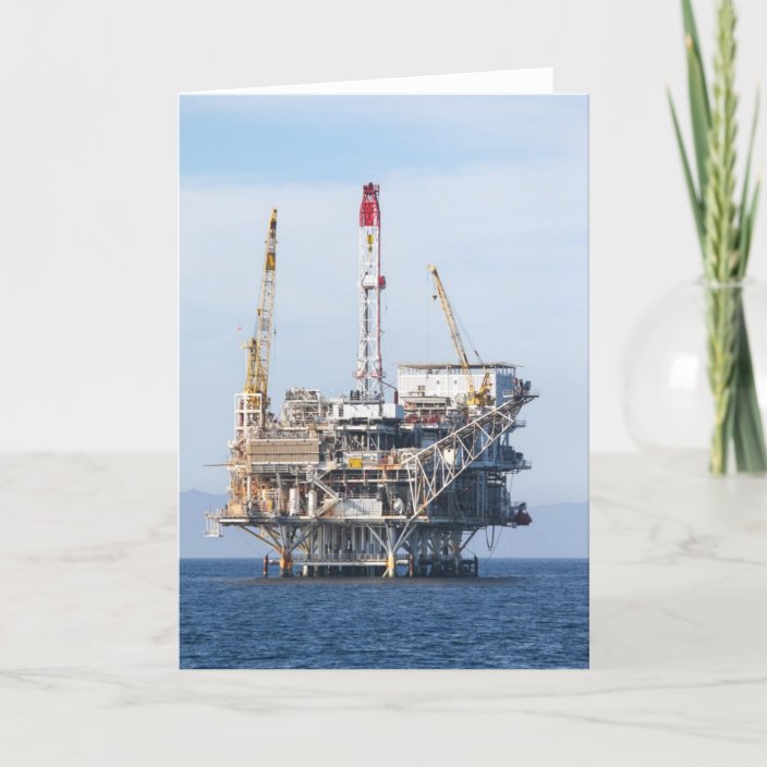 Oil Rig Card Zazzle.co.uk