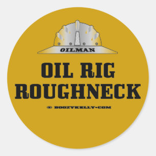 Oil Rig Roughneck,Oil Field Sticker,Drilling Rigs Classic Round Sticker