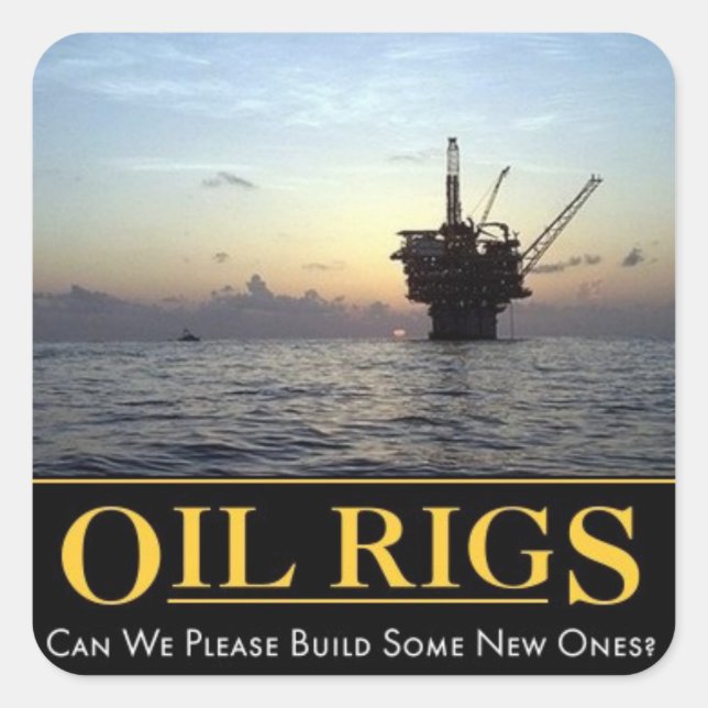 Oil Rig Sticker, Oil & Gas Hard Hat Sticker (Front)