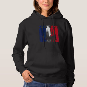 Oil Rig Texas Us Flag Oilfield Worker Rig Drilling Hoodie