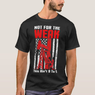 Oil Rig US Flag Oilfield Industry Oilman Design T-Shirt