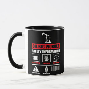 Oil Rig Worker Plan USA American Gas Oilfield  Mug