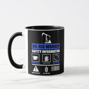 Oil Rig Worker Plan USA American Gas Oilfield  Mug