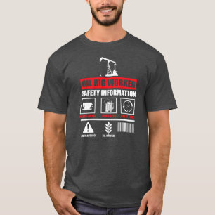 Oil Rig Worker Plan USA American Gas Oilfield T-Shirt