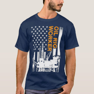 Oil Rig Worker Training USA American Gas T-Shirt