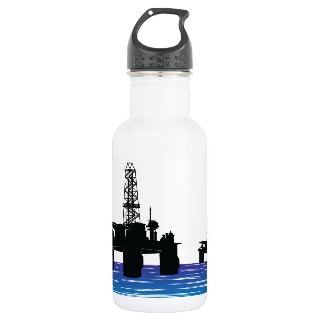 Oil Rigs Water Bottle (Front)