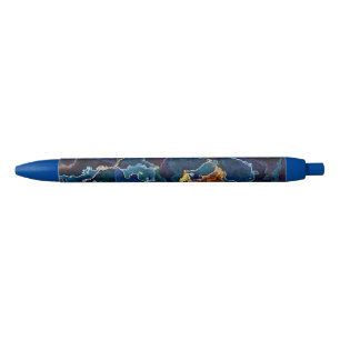 Oil Slick  Black Ink Pen