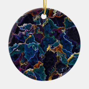 Oil Slick  Ceramic Tree Decoration