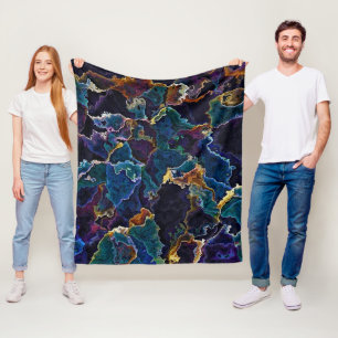 Oil Slick Fleece Blanket