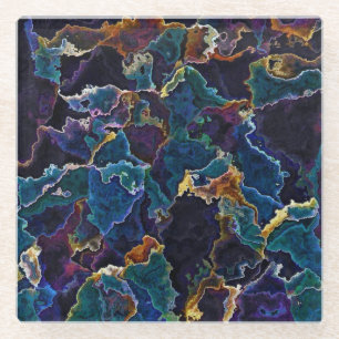 Oil Slick  Glass Coaster