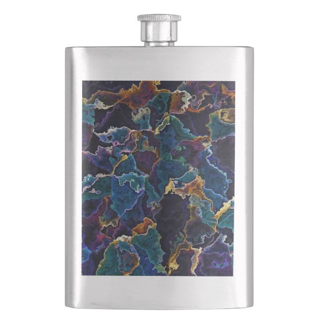 Oil Slick  Hip Flask (Front)