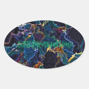 Oil Slick MRNSTUDIOS Oval Sticker